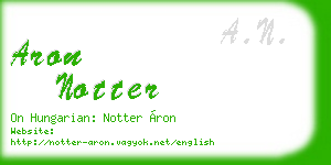 aron notter business card