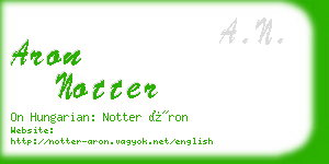 aron notter business card